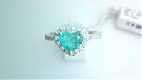 Anello Ititoli Donna Sole Cuore Amore in Oro bianco Smeraldo 0.71 Ct 451055 - 451055